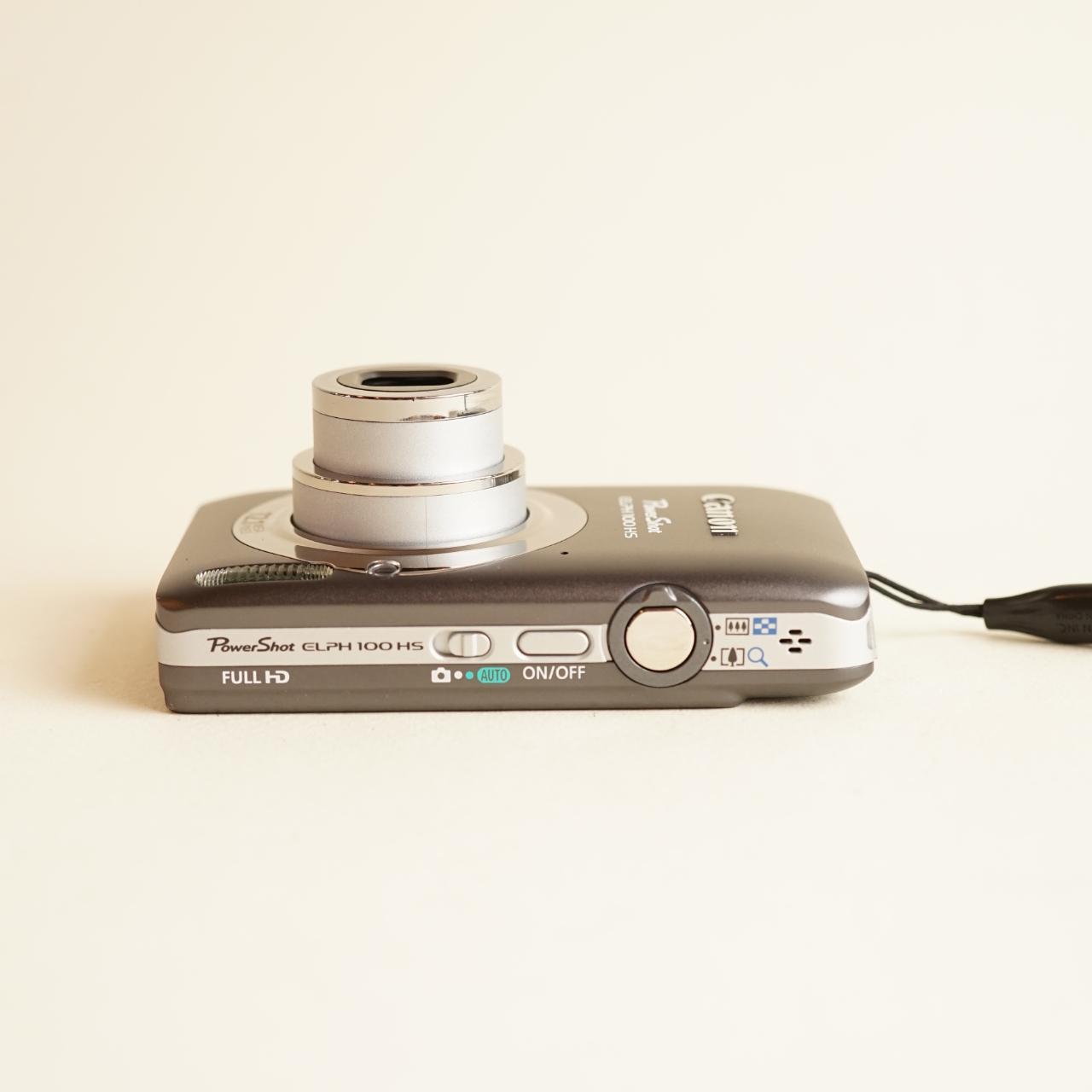 Canon PowerShot ELPH 100 HS Digital Camera | 12.1MP | Tested & Working | Grey
