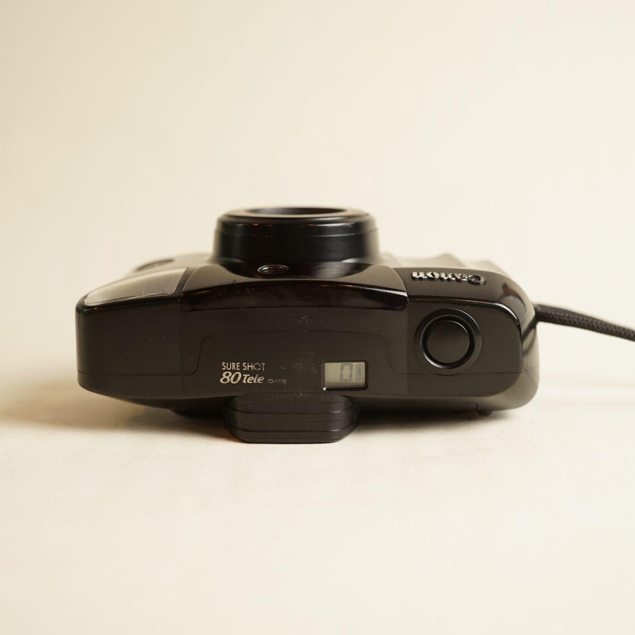 Canon SureShot 80 Tele Film Camera | 35mm Point & Shoot | Tested & Working | Black