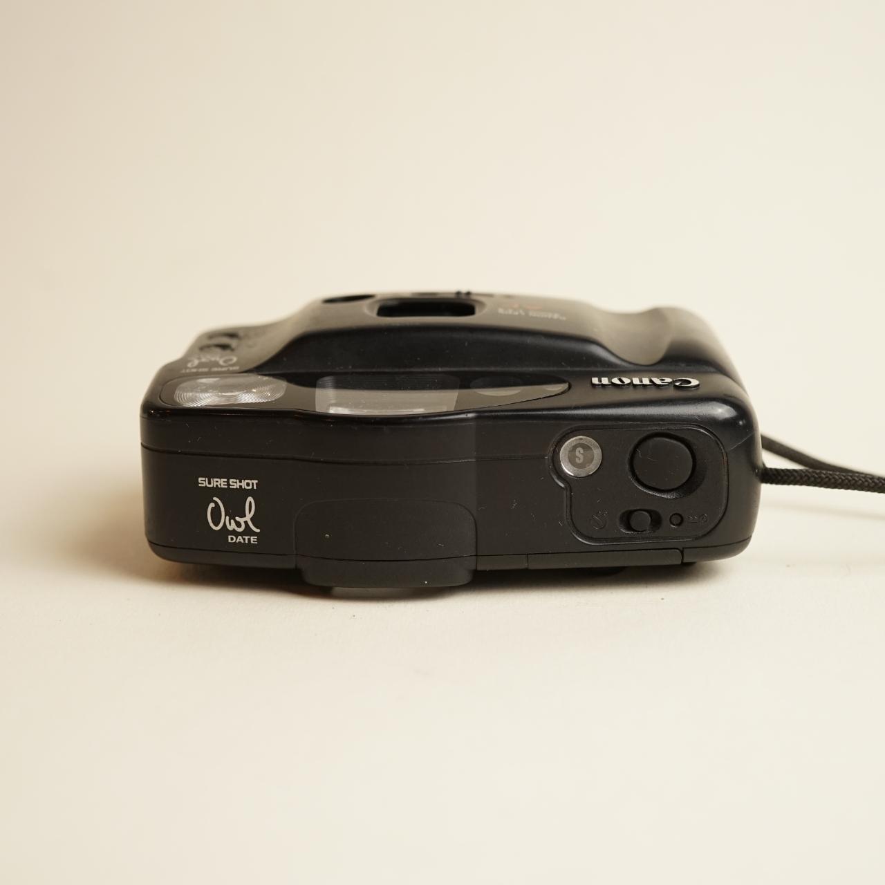 Canon SureShot Owl Date Film Camera | 35mm Point & Shoot | Tested & Working | Black