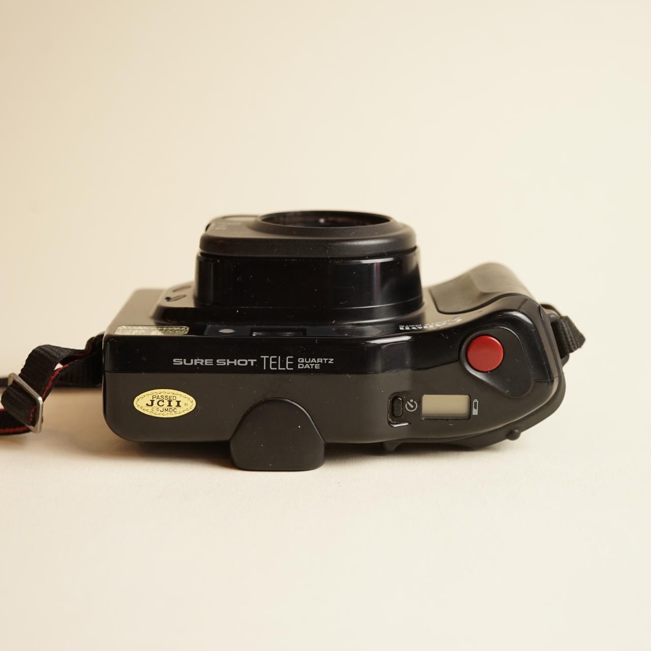 Canon SureShot Tele Quartz Date | 35mm Point & Shoot | Tested & Working | Black