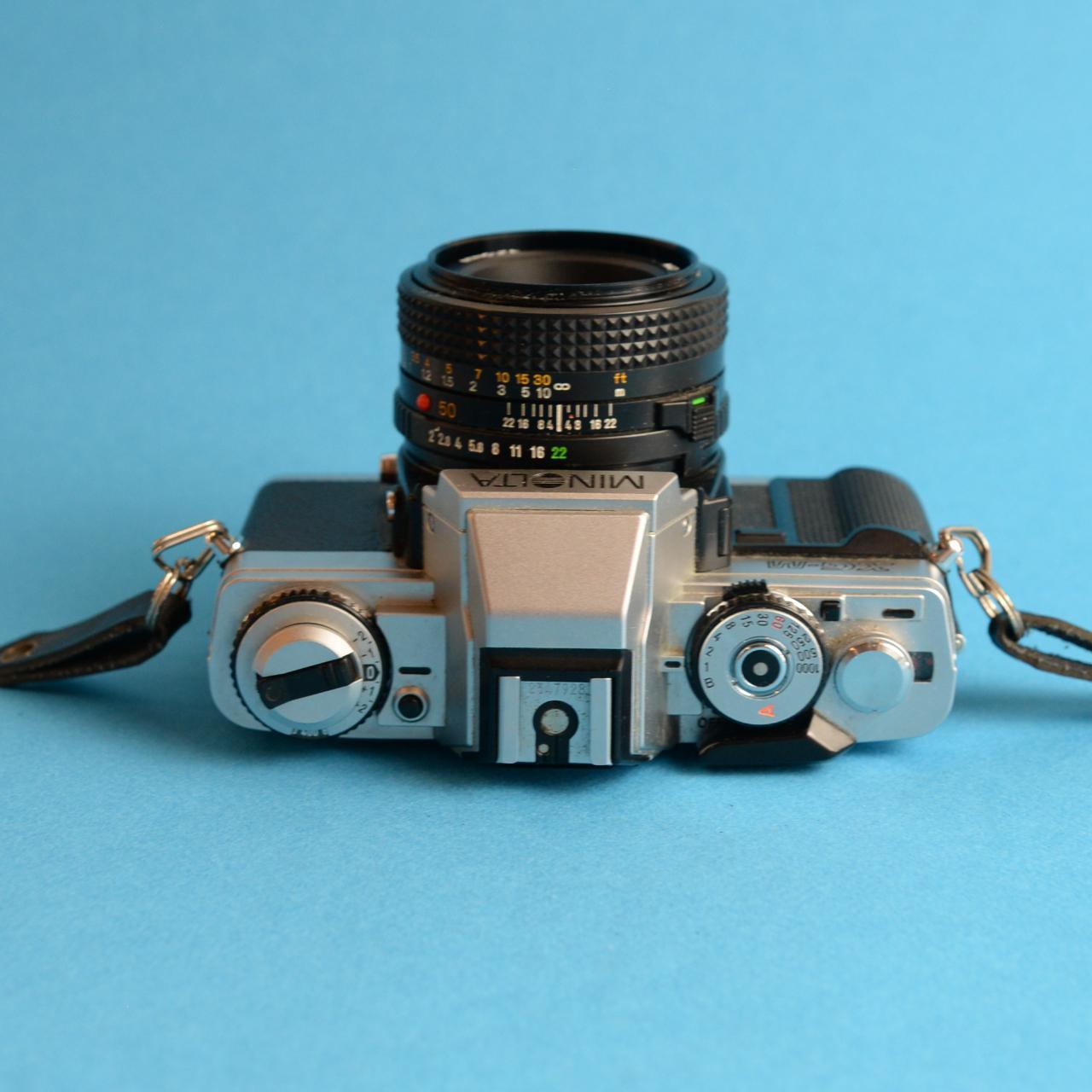 Minolta XG-M Film Camera | 35mm SLR | Tested & Working | Silver & Black