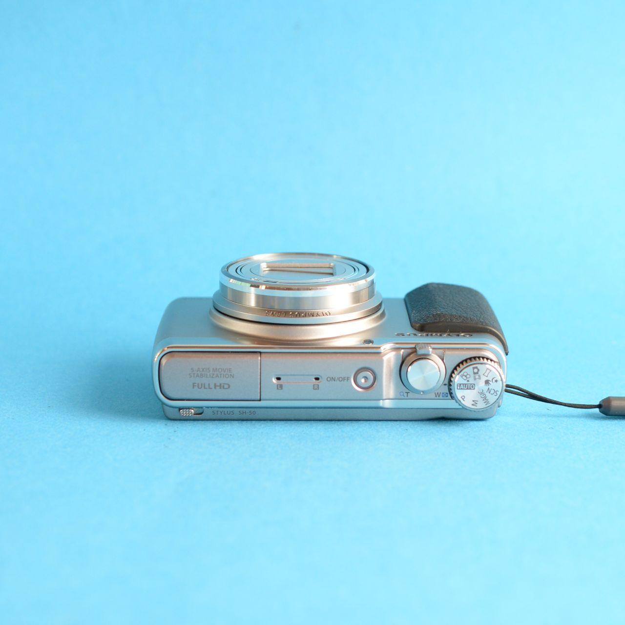 Olympus Stylus SH-50 Digital Camera | 16MP | Tested & Working | Silver