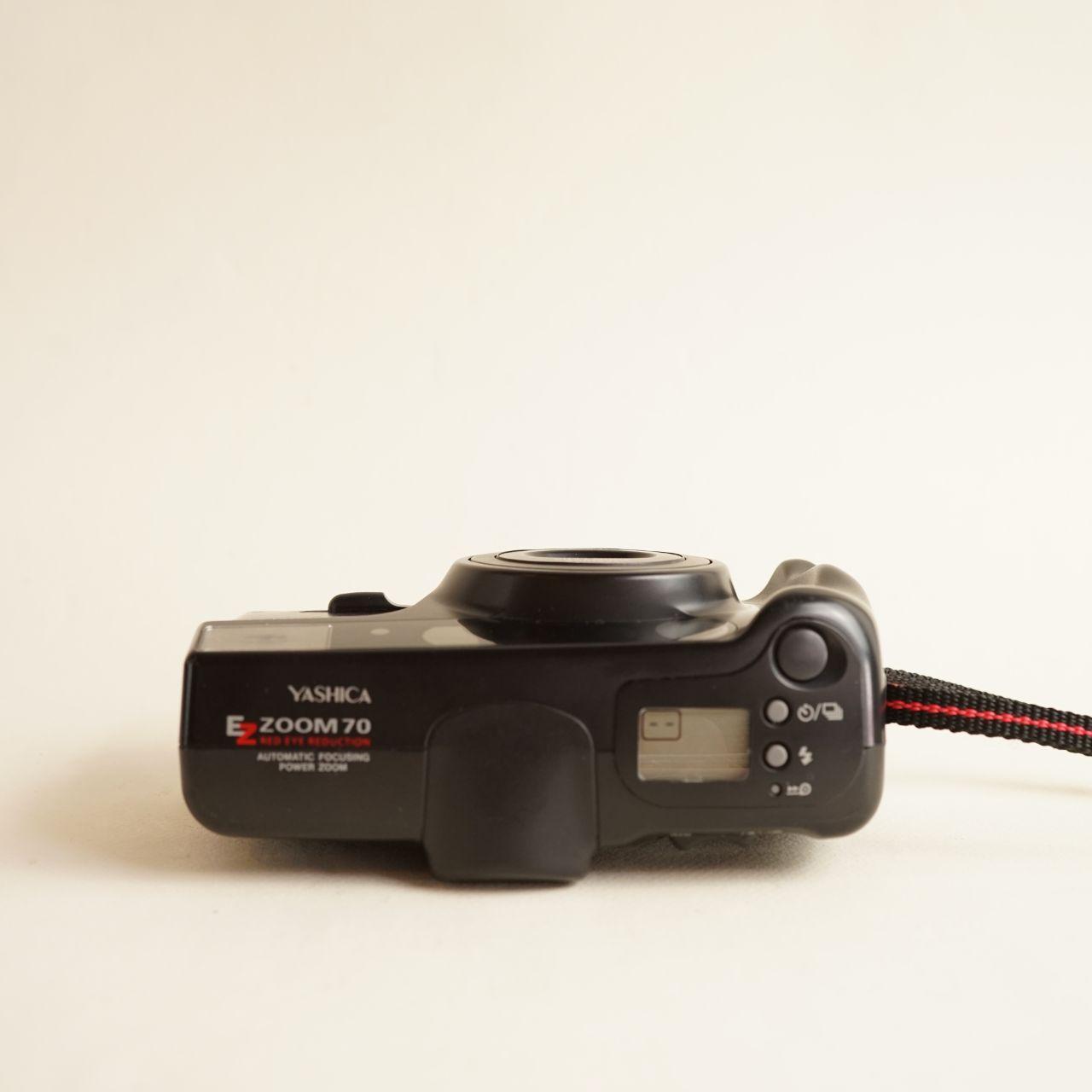 Yashica EZ Zoom 70 Film Camera | 35mm Point & Shoot | Tested & Working | Black