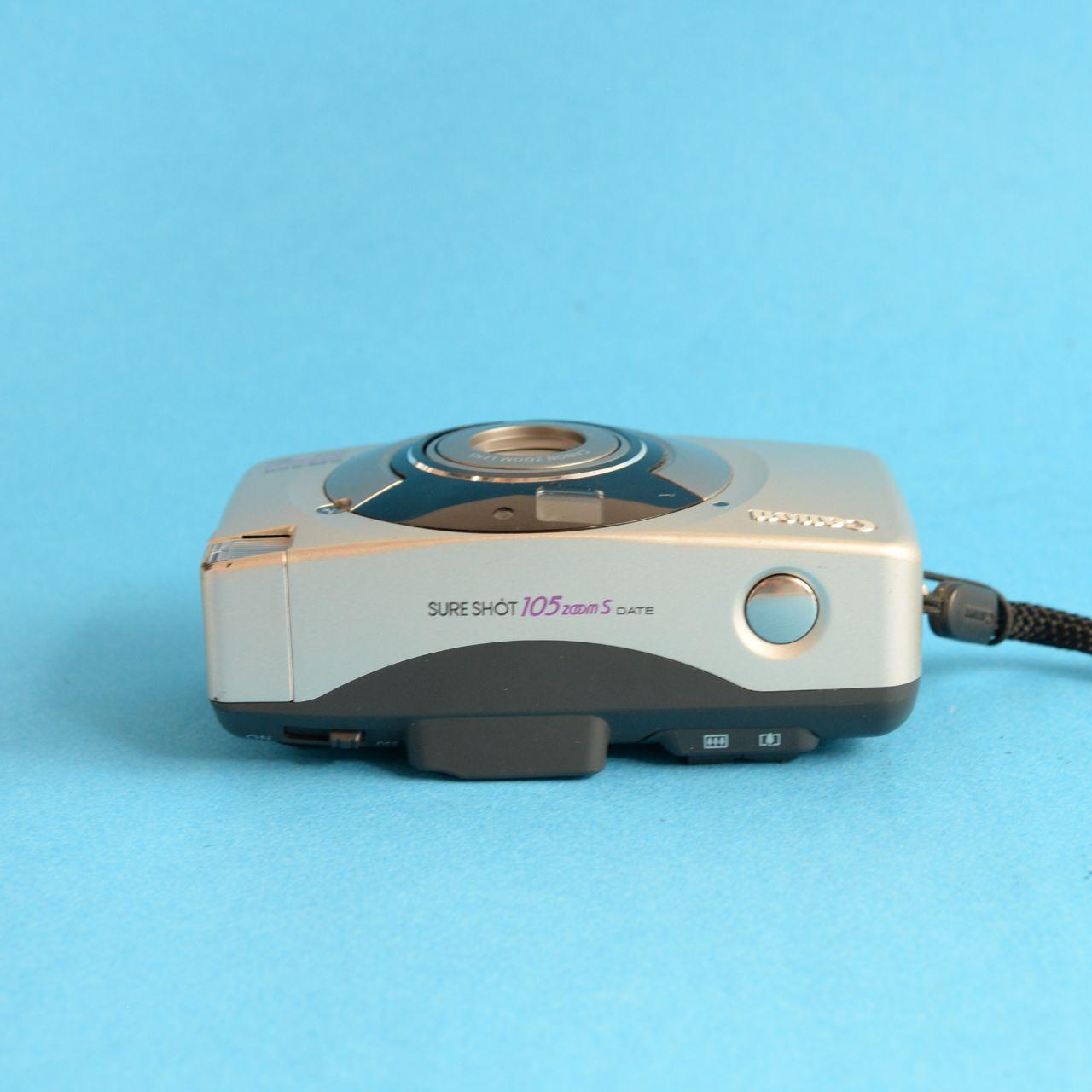 Canon SureShot 105 Zoom S Film Camera | 35mm Point & Shoot | Tested & Working | Silver