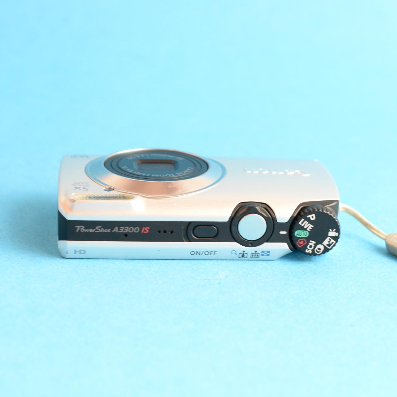 Canon PowerShot A3300 IS Digital Camera | 16MP | Tested & Working | Silver