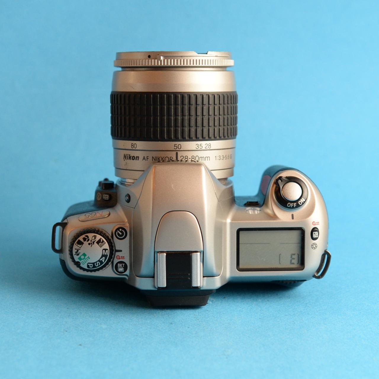 Nikon N65 35mm SLR Film Camera | Tested & Working | Silver & Black
