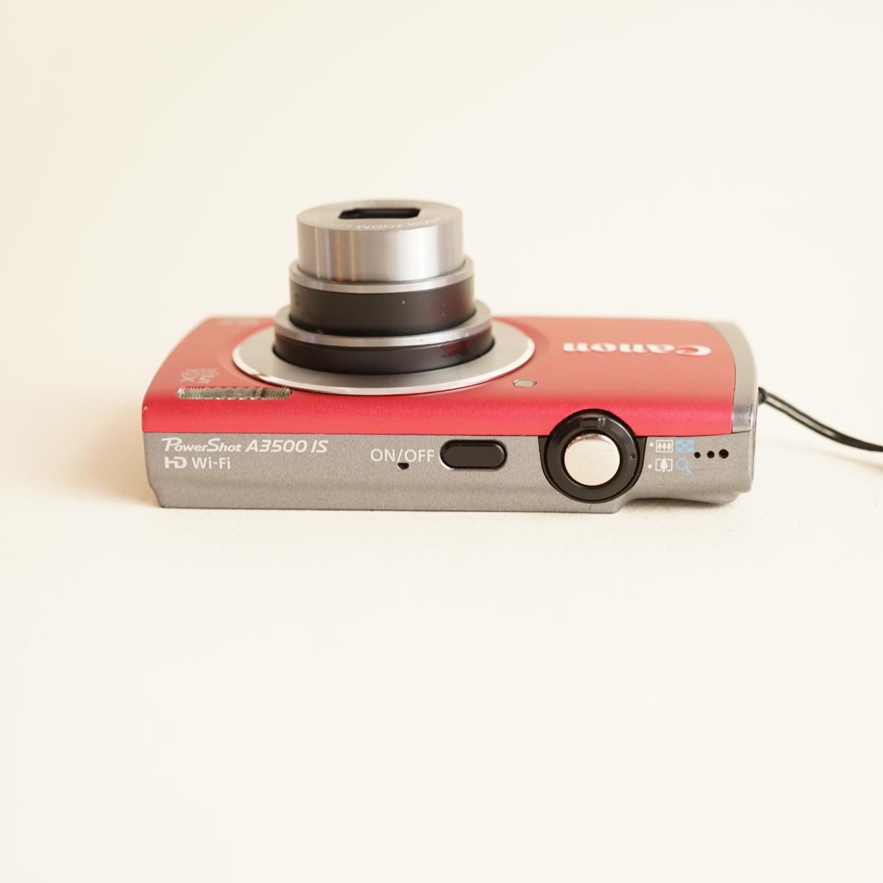Canon PowerShot A3500 IS Digital Camera | 16MP | Tested & Working | Red/Pink