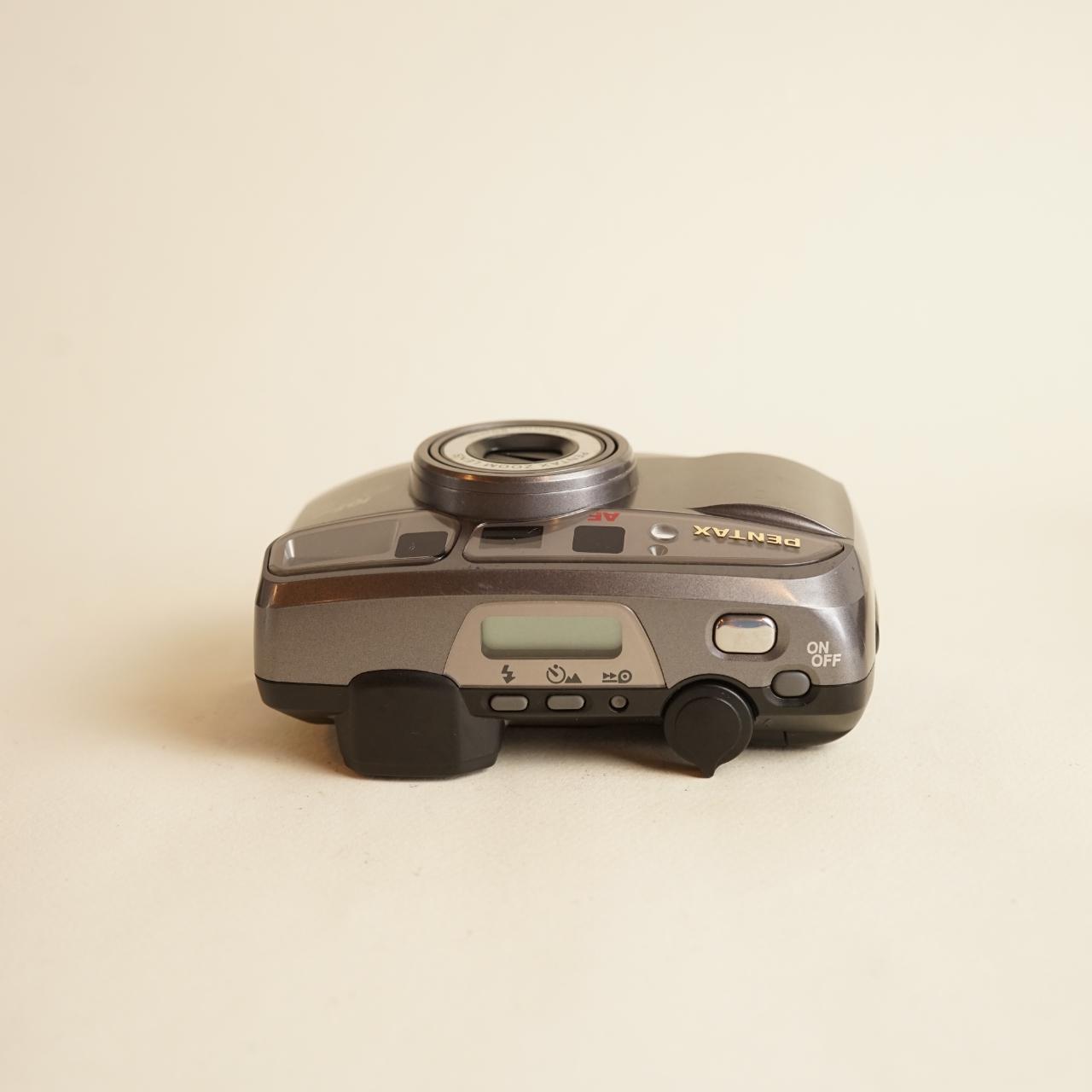 Pentax IQZoom EZY-80 35mm Point & Shoot Film Camera | Tested & Working | Silver