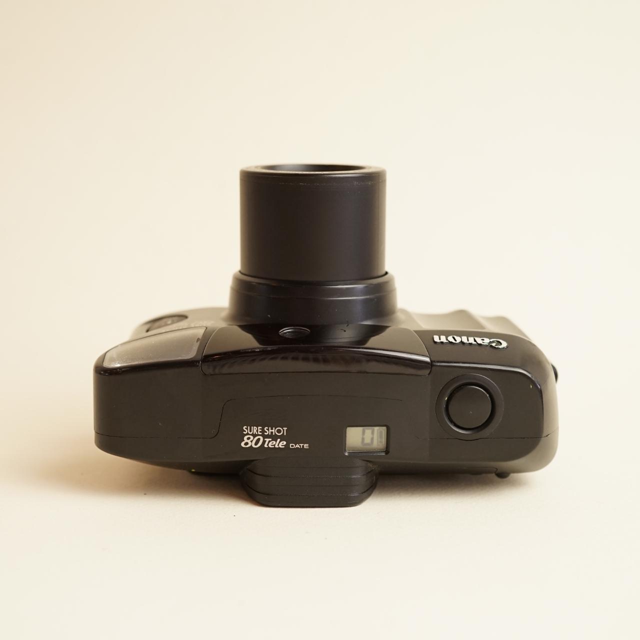 Canon SureShot 80 Tele Film Camera | 35mm Point & Shoot | Tested & Working | Black