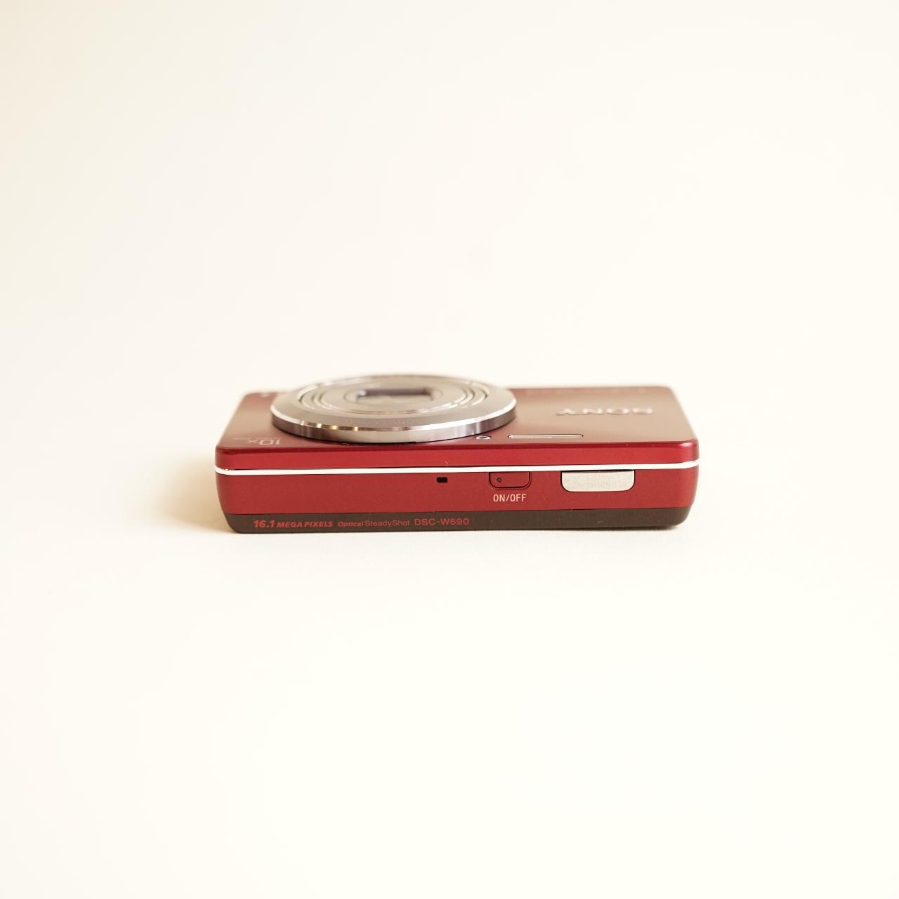 Sony Cyber-shot DSC-W690 Digital Camera | 16.1MP | Tested & Working | Red