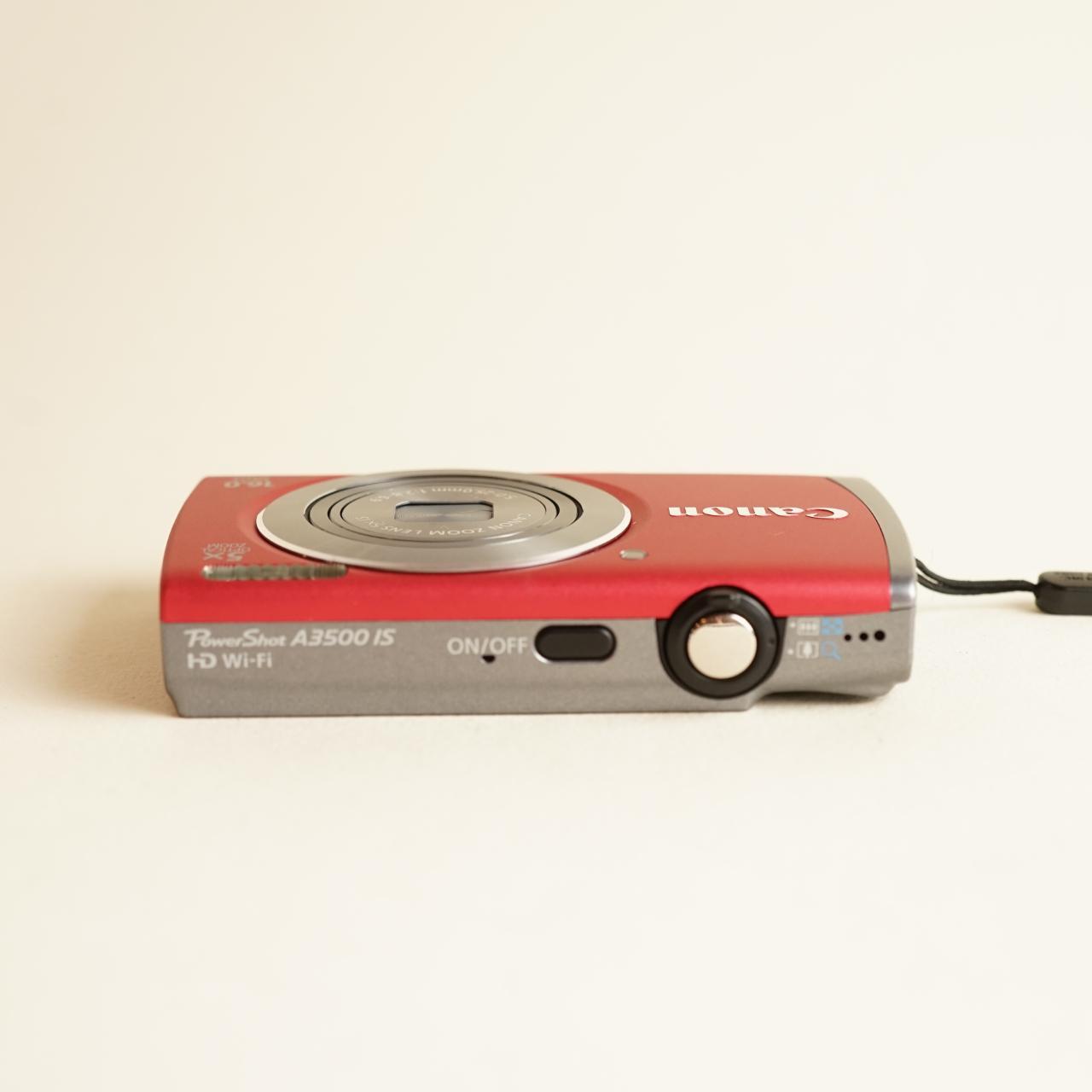 Canon PowerShot A3500 IS Digital Camera | 16MP | Tested & Working | Red/Pink