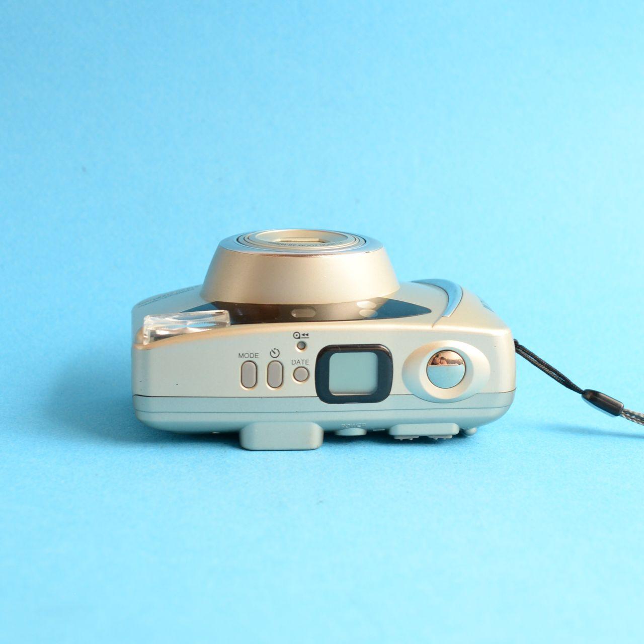 Fujifilm Discovery S1450 Zoom Date Film Camera | 35mm Point & Shoot | Gold | Tested & Working