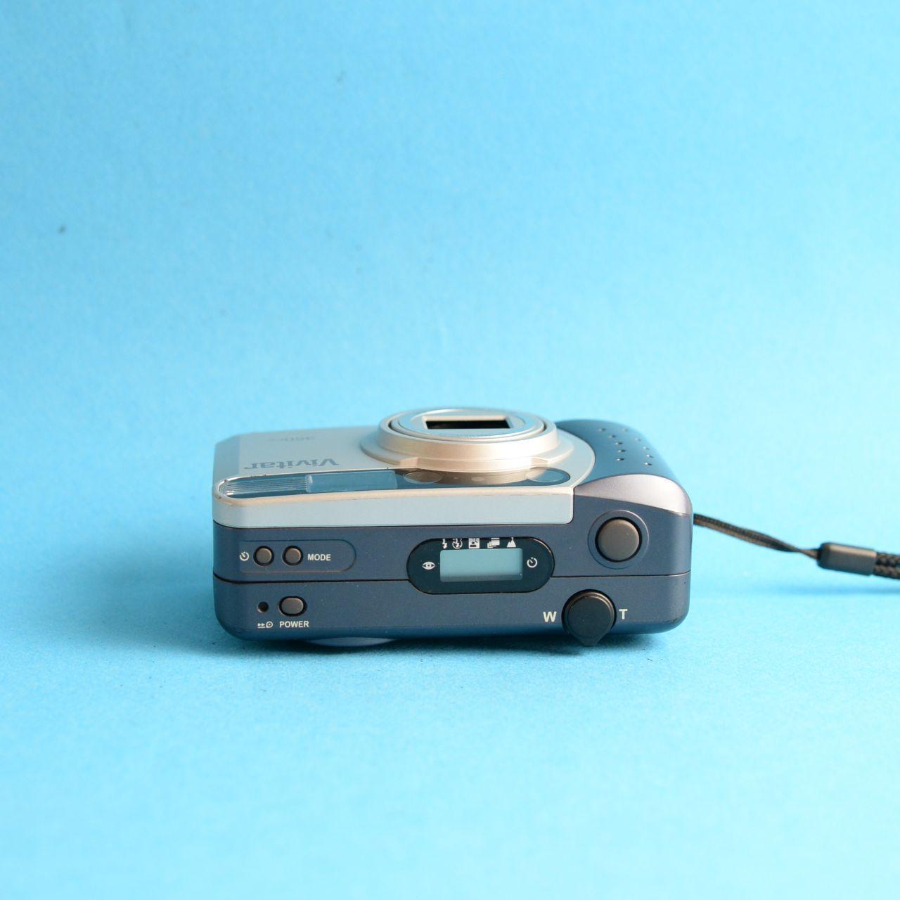 Vivitar 350PZ Film Camera | 35mm Point & Shoot | Tested & Working | Silver