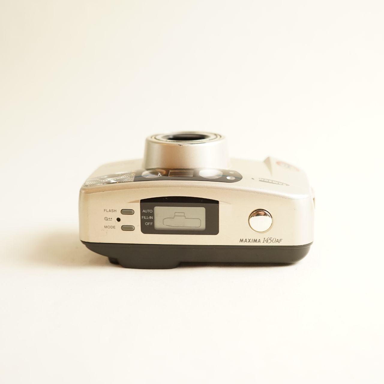 Samsung Maxima 1450AF Film Camera | 35mm Point & Shoot | Tested & Working | Cream