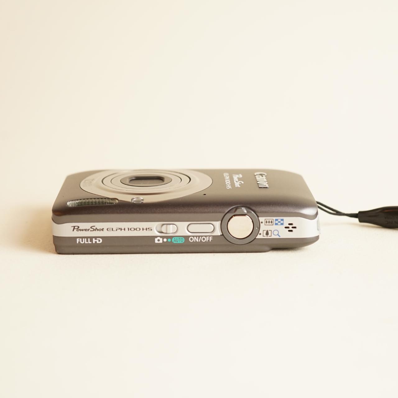 Canon PowerShot ELPH 100 HS Digital Camera | 12.1MP | Tested & Working | Grey