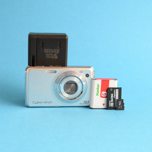 Sony CyberShot DSC-W220 Digital Camera | 12.1MP | Tested & Working | Silver