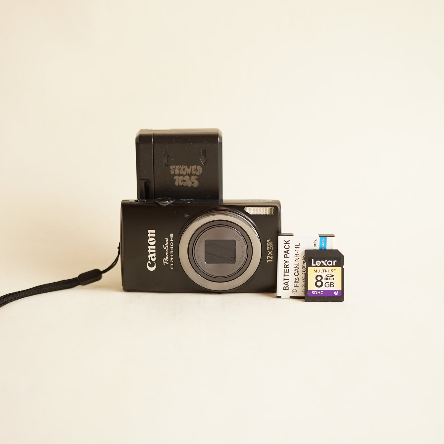 Canon PowerShot ELPH 340 HS Digital Camera | 16MP | Tested & Working | Black