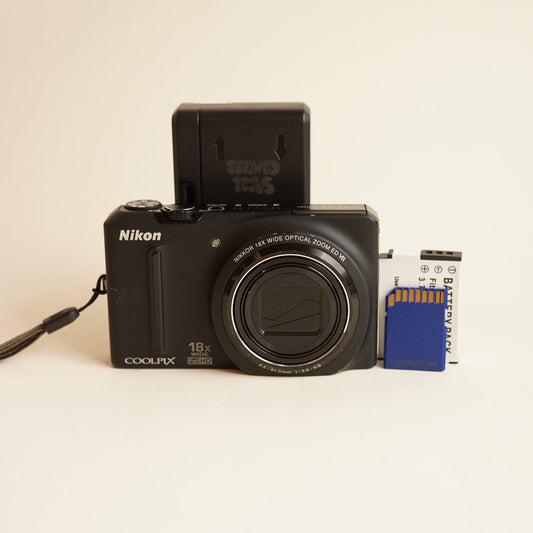 Nikon Coolpix S9100 Digital Camera | 12.1MP | Tested & Working | Black