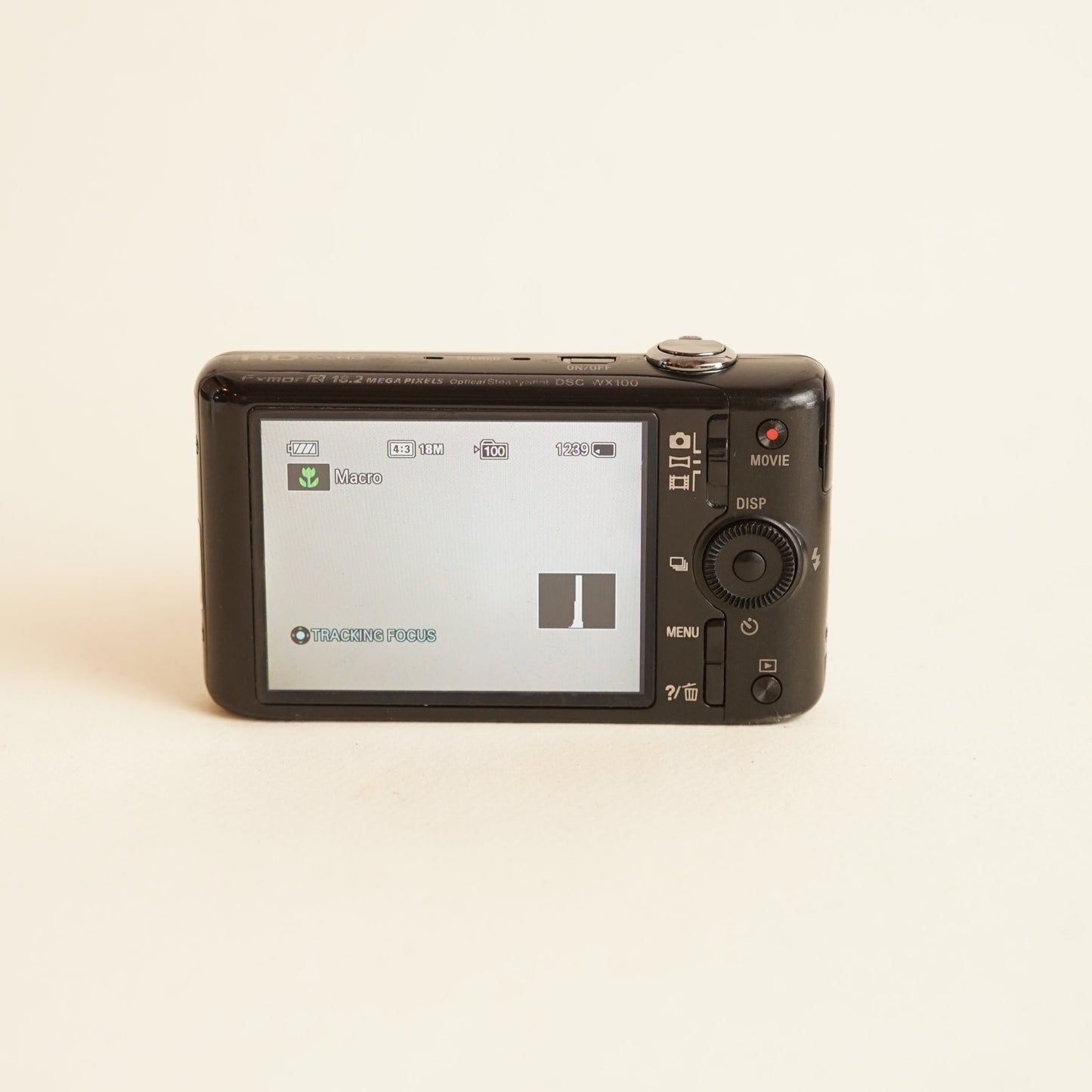 Sony Cyber-shot DSC-WX100 Digital Camera | 18.2MP | Tested & Working | Black