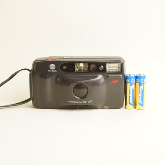 Minolta Freedom AF35 Film Camera | 35mm Point & Shoot | Tested & Working | Black
