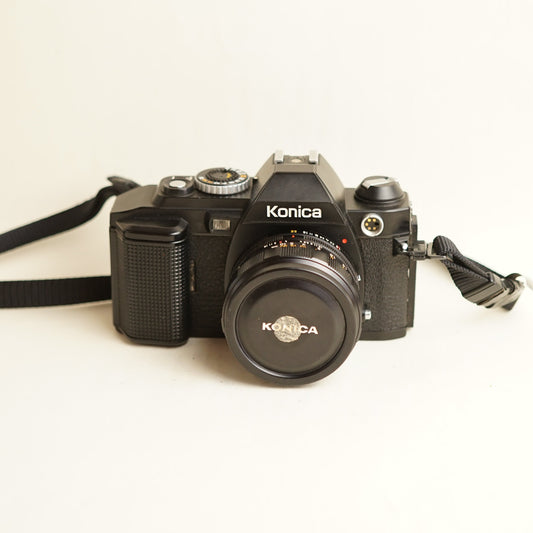 Konica FS-1 Film Camera | 35mm SLR | Tested & Working | Black