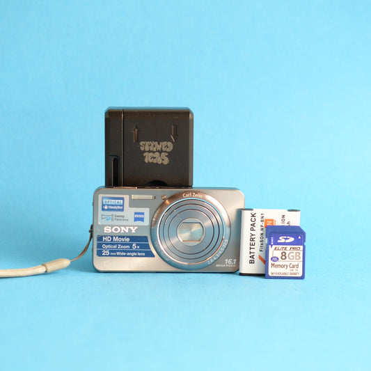 Sony CyberShot DSC-W570 Digital Camera | 16.1MP | Tested & Working | Silver