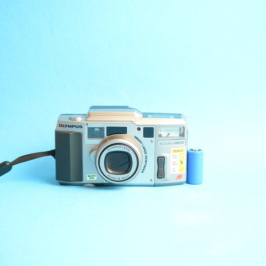 Olympus Accura View 80 Film Camera | 35mm Point &amp; Shoot | Tested & Working | Silver