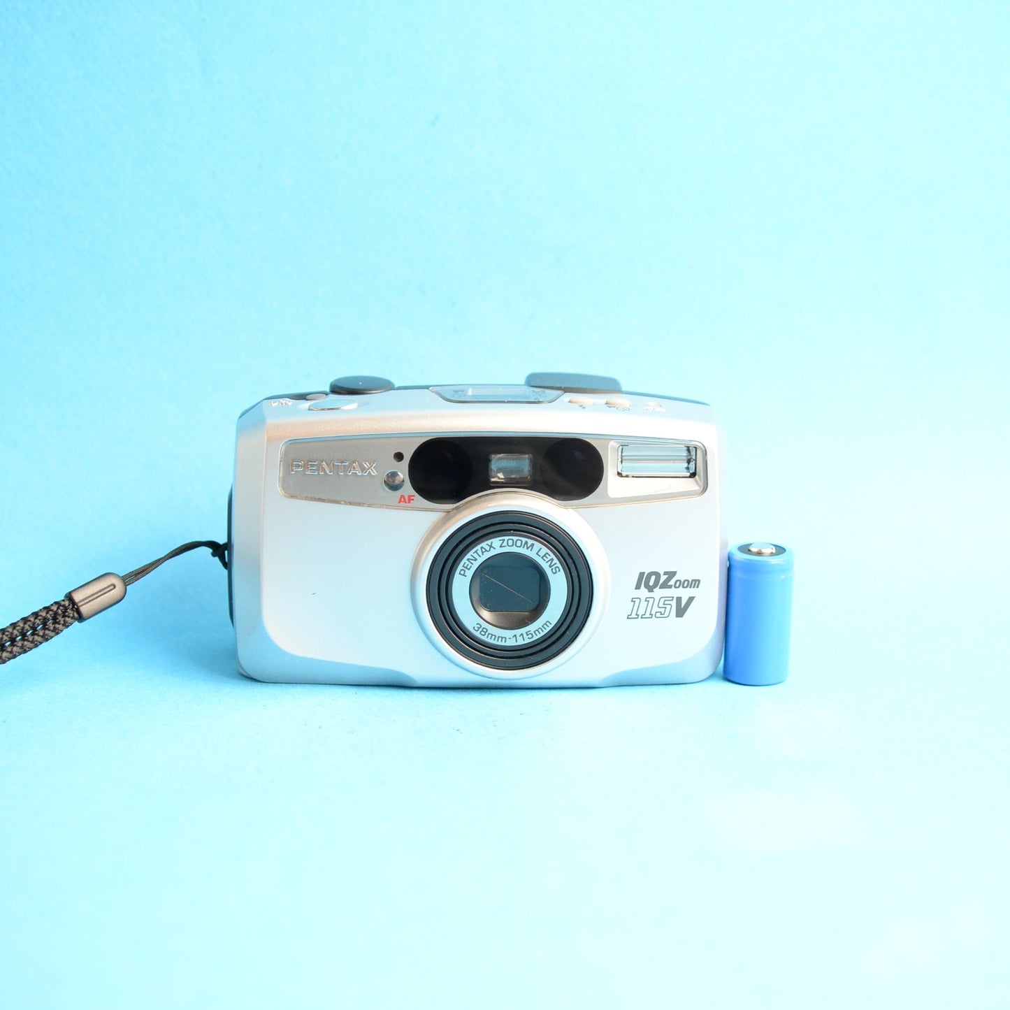 Pentax IQZoom 115V Film Camera | 35mm Point & Shoot | Tested & Working | Silver