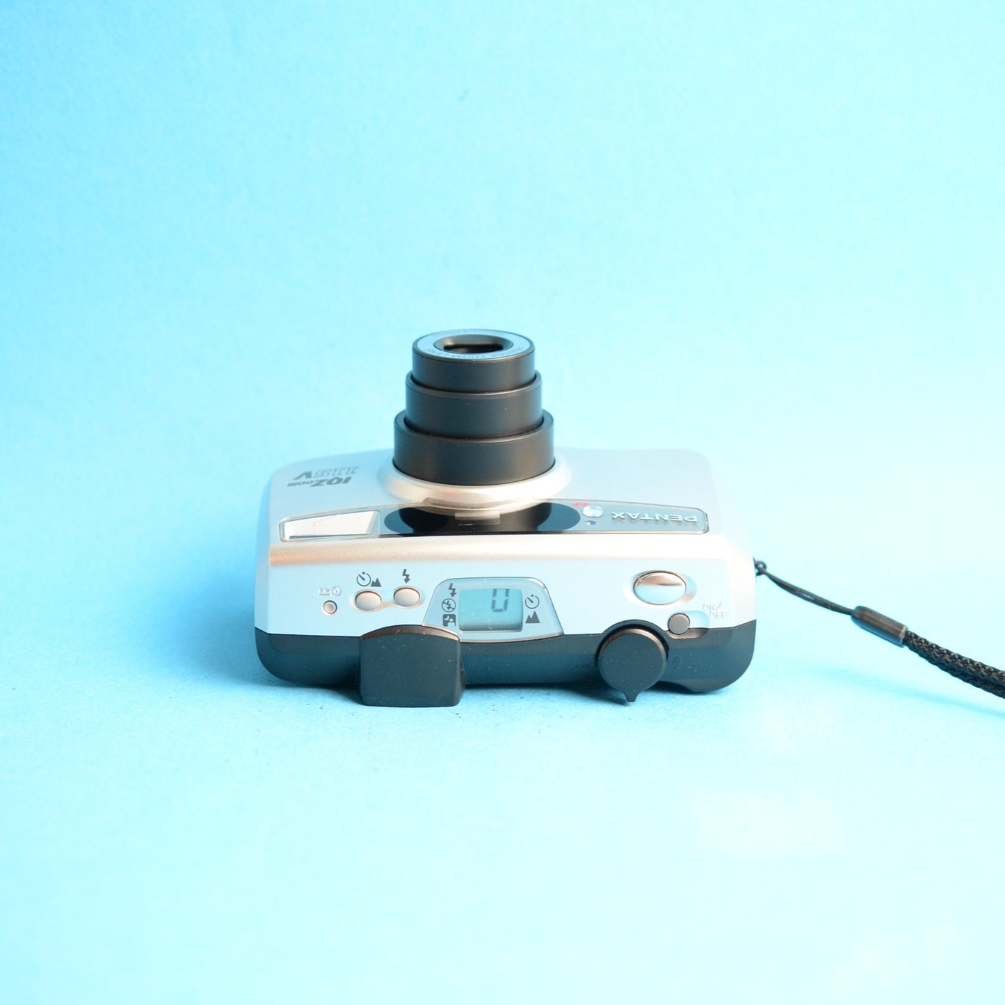 Pentax IQZoom 115V Film Camera | 35mm Point & Shoot | Tested & Working | Silver