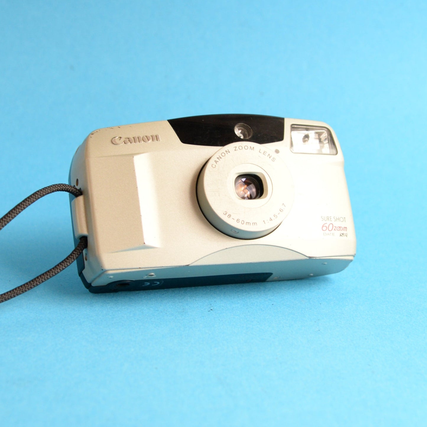 Canon SureShot 60 Zoom Date Film Camera | 35mm Point & Shoot | Tested & Working | Silver