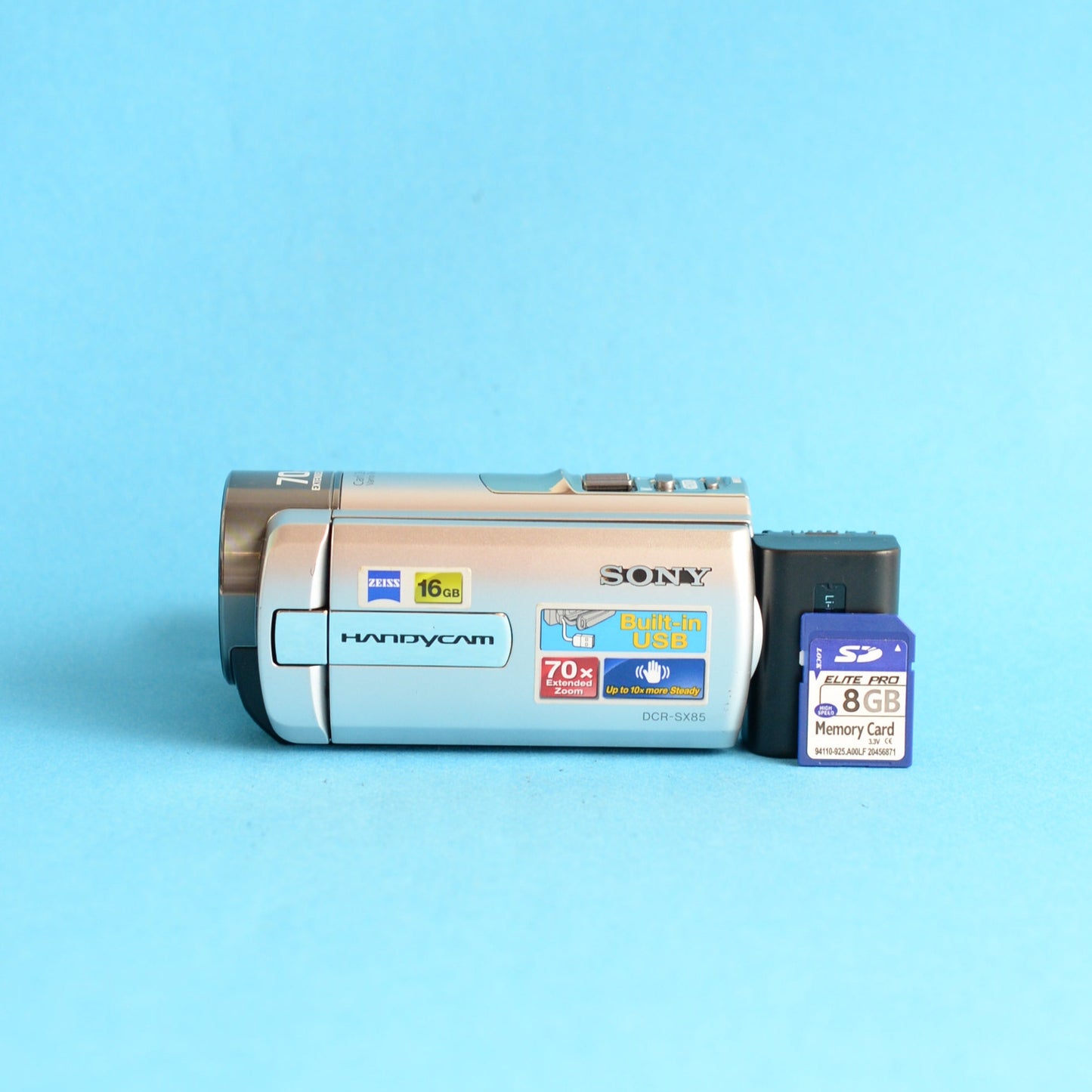 Sony Handycam DCR-SX85 Camcorder | 70x Zoom | Tested & Working | Silver