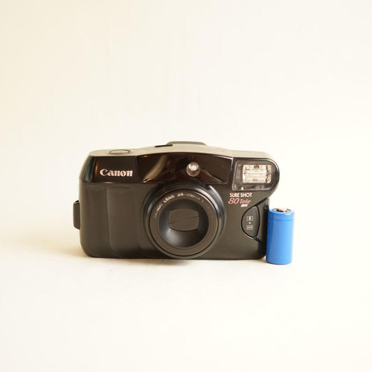 Canon SureShot 80 Tele Film Camera | 35mm Point & Shoot | Read Description | Black