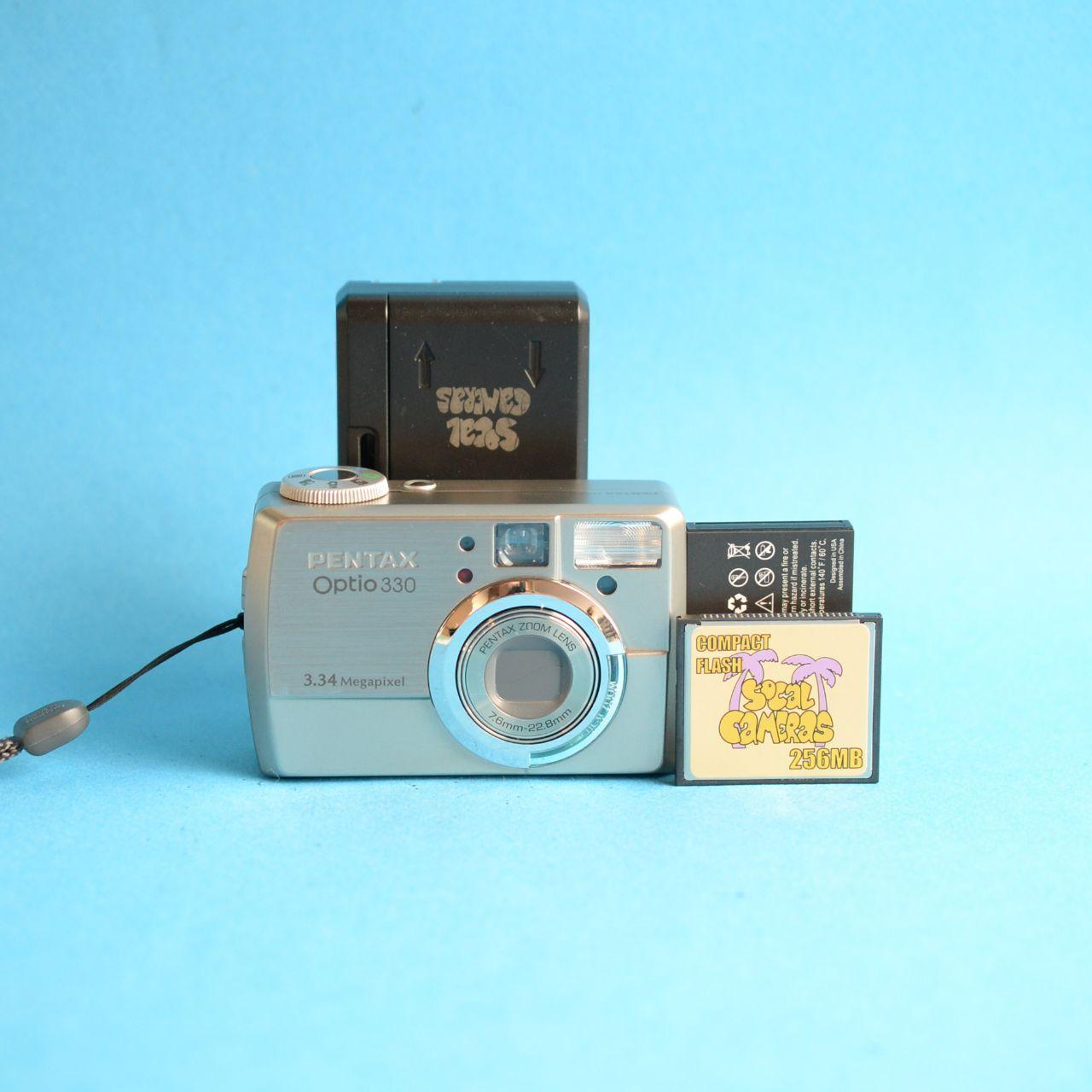Pentax Optio 330 Digital Camera | 3.2MP | Tested & Working | Silver
