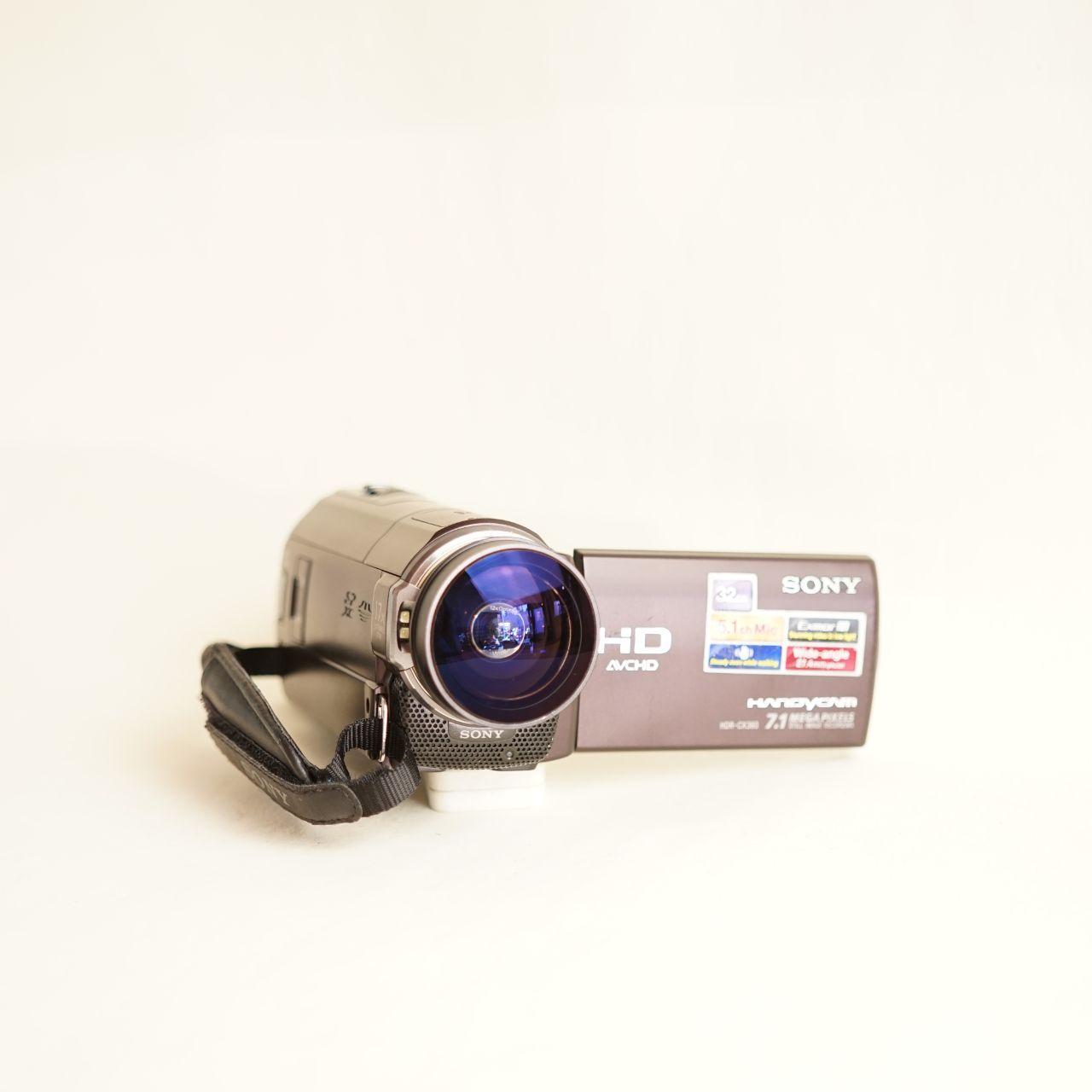 Sony Handycam HDR-CX360 w/ 0.2x Fisheye Camcorder | Tested & Working | Black