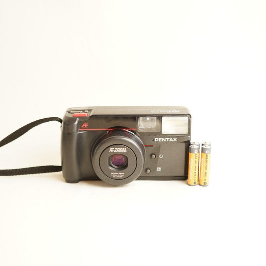 Pentax IQZoom 70 Film Camera | 35mm Point & Shoot | Tested & Working | Black