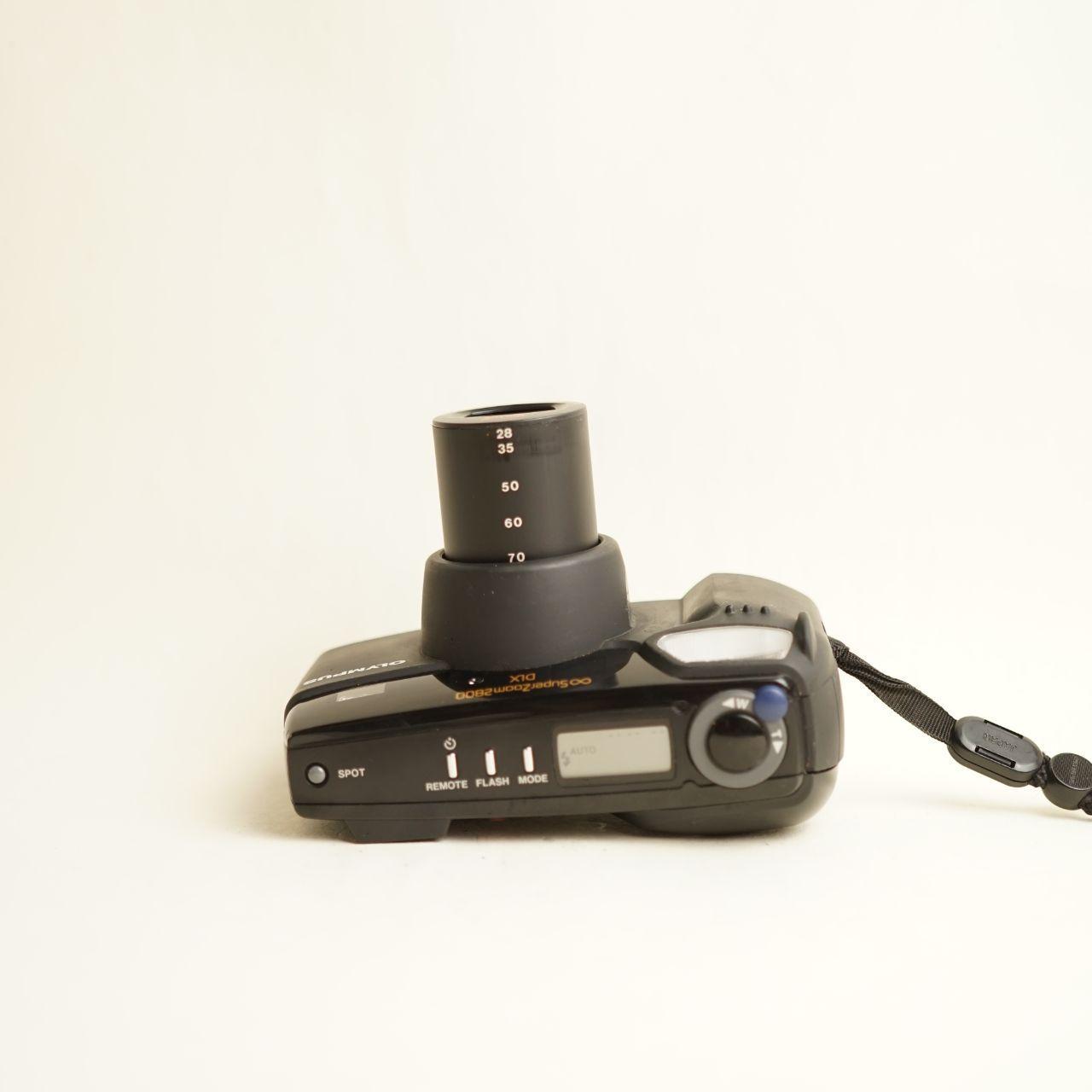 Olympus Superzoom 2800 DLX Film Camera | 35mm Point & Shoot | Tested & Working | Black