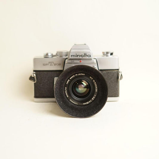 Minolta SRT202 | FULLY CLA'D | Film Camera | 35mm SLR | Tested & Working | Black & Silver