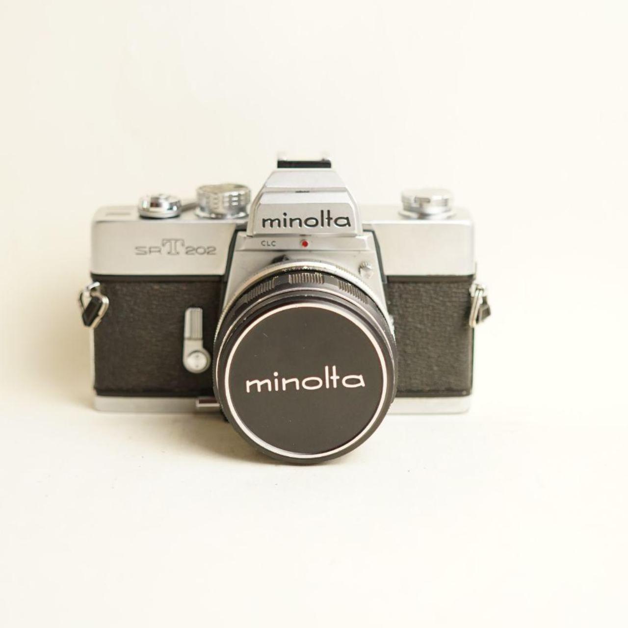 Minolta SRT202 Film Camera | FULLY CLA'D | 35mm SLR | Tested & Working | Black & Silver