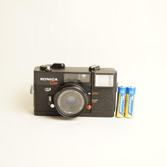 Konica C35 EF Film Camera | 35mm Rangefinder | Tested & Working | Black
