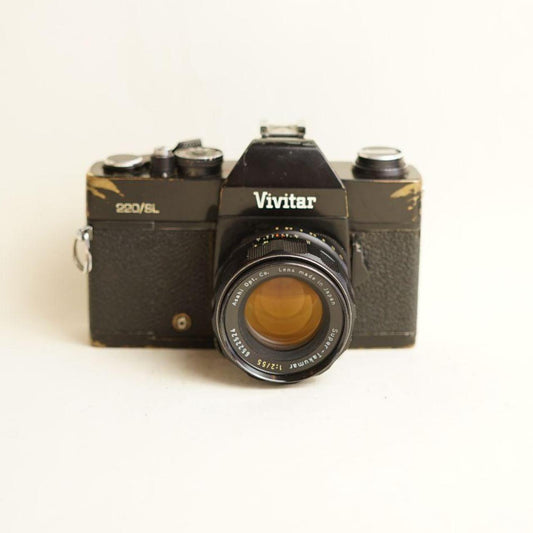 Vivitar 220/SL Film Camera | 35mm SLR | Tested & Working | Black