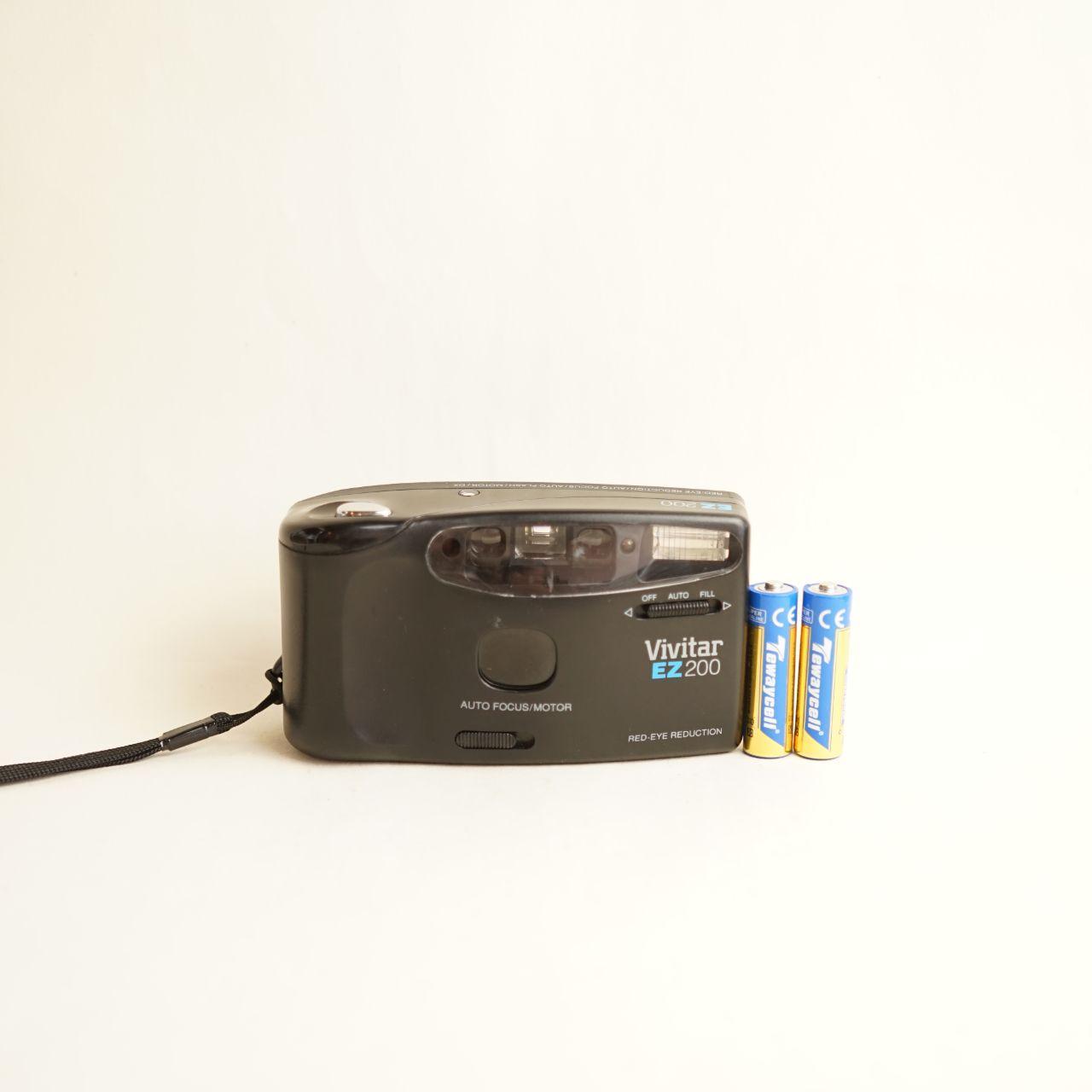 Vivitar EZ200 Film Camera | 35mm Point & Shoot | Tested & Working | Black