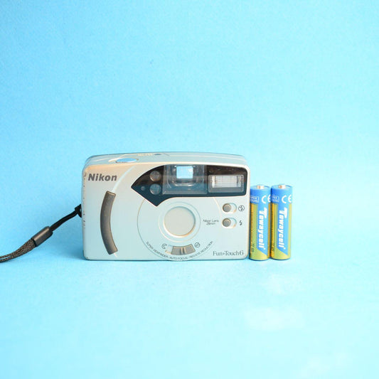Nikon Fun Touch 6 Film Camera | 35mm Point & Shoot | Tested & Working | Silver