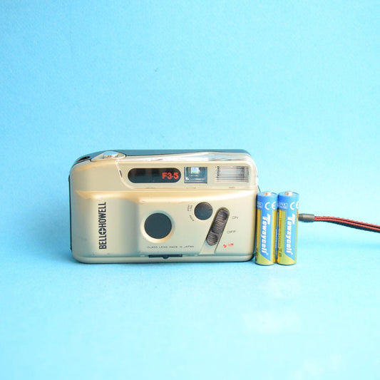 Bell & Howell F3-5 Film Camera | 35mm Point & Shoot | Tested & Working | Tan