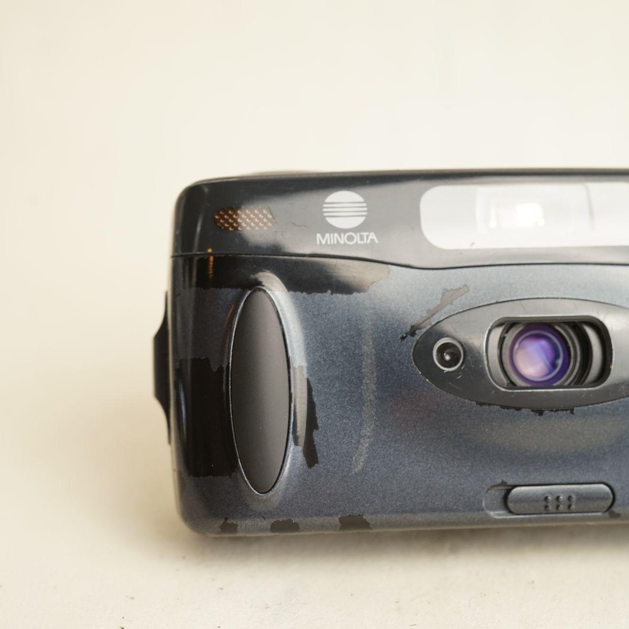 Minolta P’s Film Camera | 35mm Point & Shoot | Read Description | Grey