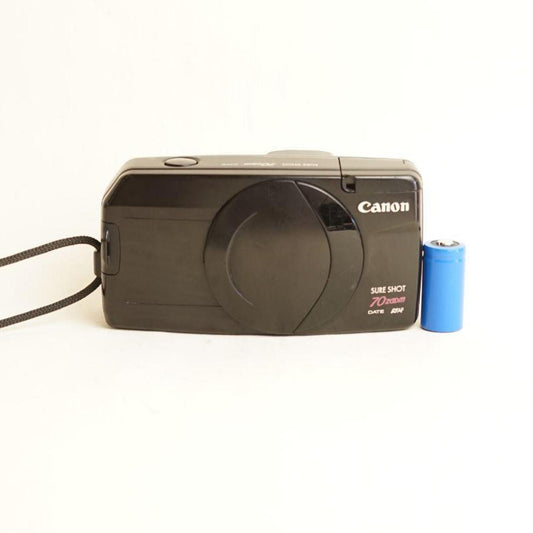 Canon Sure Shot 70 Zoom Film Camera | 35mm Point & Shoot | Tested & Working | Black