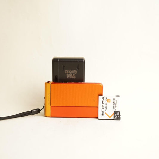 Sony Cyber-shot DSC-TX30 Digital Camera | 18.2MP | Tested & Working | Orange