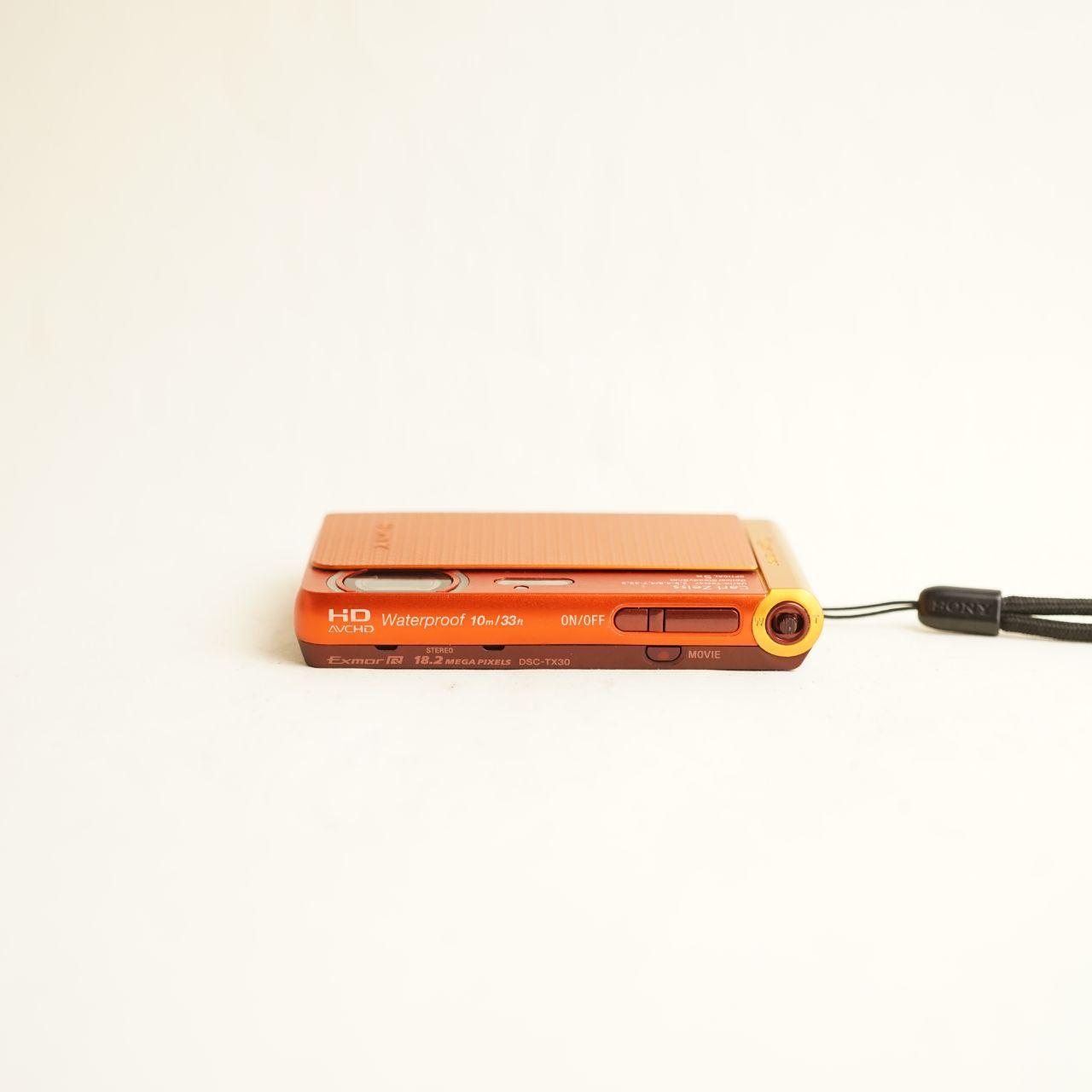 Sony Cyber-shot DSC-TX30 Digital Camera | 18.2MP | Tested & Working | Orange