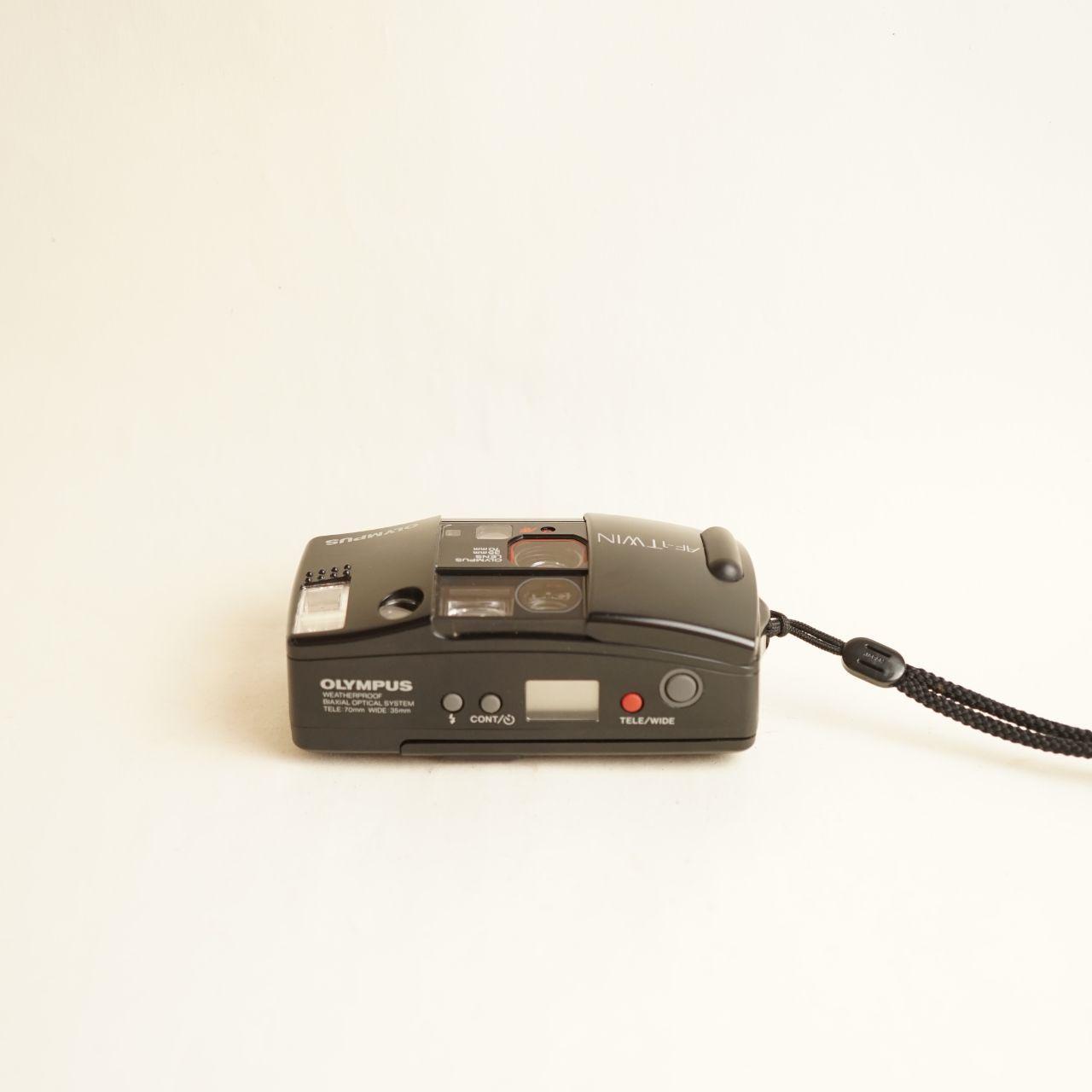 Olympus AF-1 Twin Film Camera | 35mm Point & Shoot | Tested & Working | Black