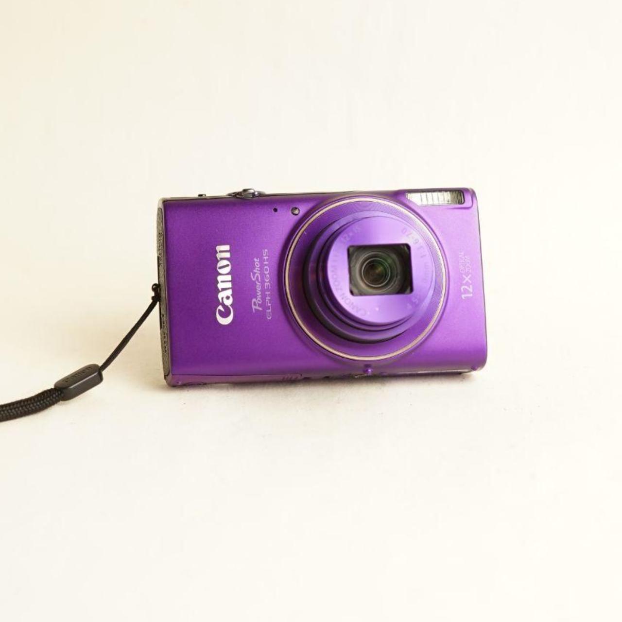 Canon PowerShot ELPH 360 HS Digital Camera | 20.2MP | Tested & Working | Purple