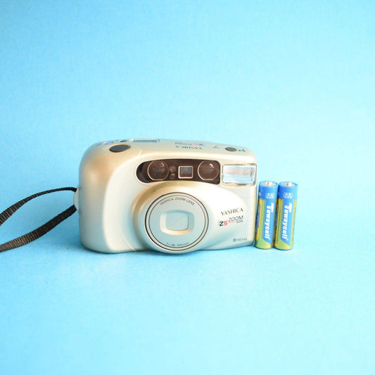 Yashica EZS Zoom 105 Film Camera | 35mm Point & Shoot | Tested & Working | Gold